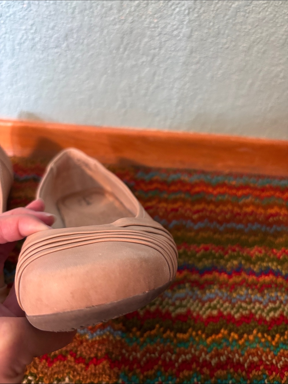Clarks Women's Bendables Propose Pixie Leather Flats, Beige, size 10 - fair - Picture 8 of 9